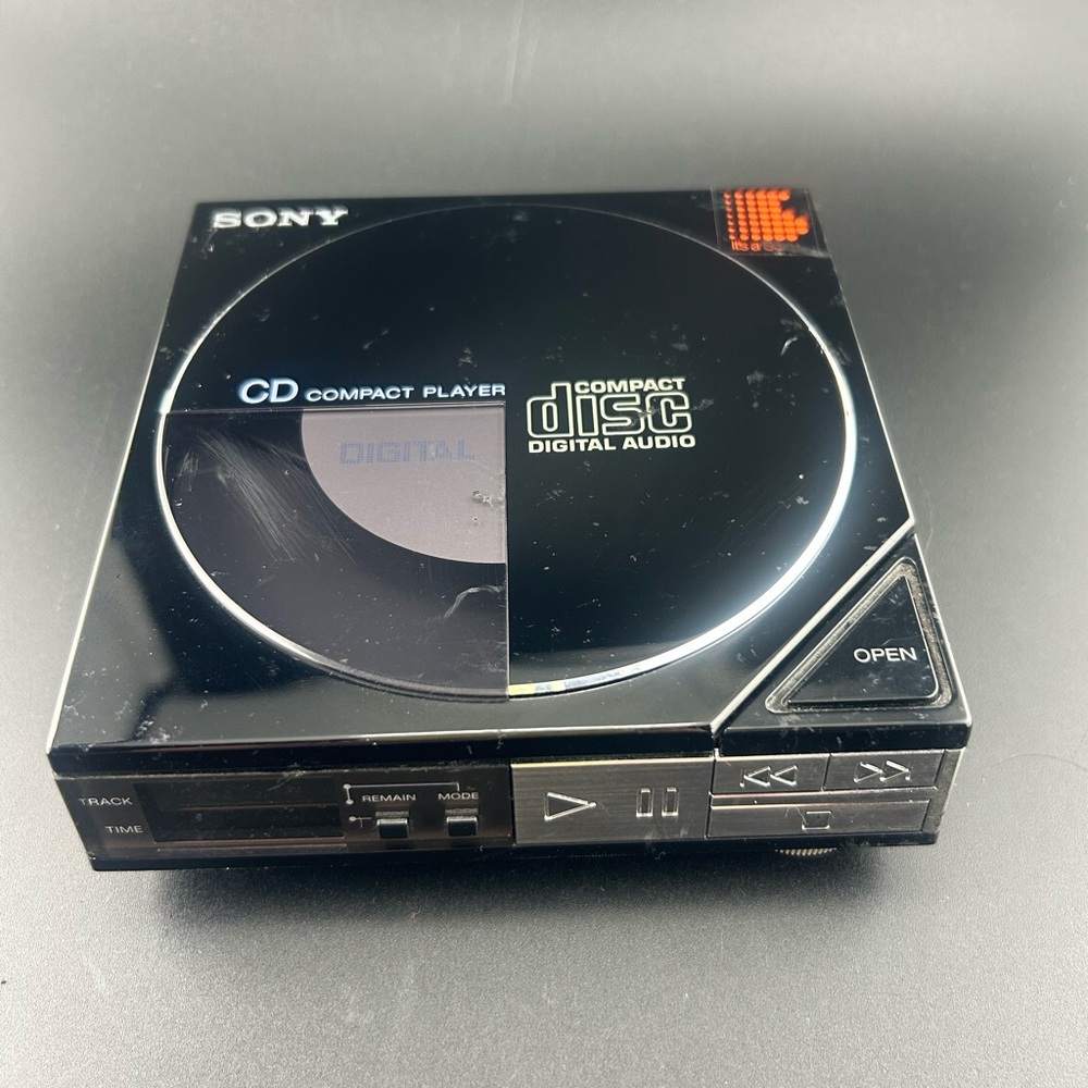Vintage Sony D-50 portable compact disc player launched in 1984.